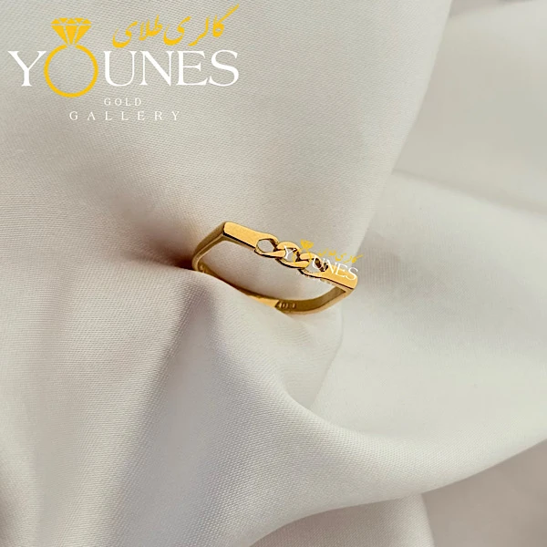 انگشتر طلا خطی کارتیر